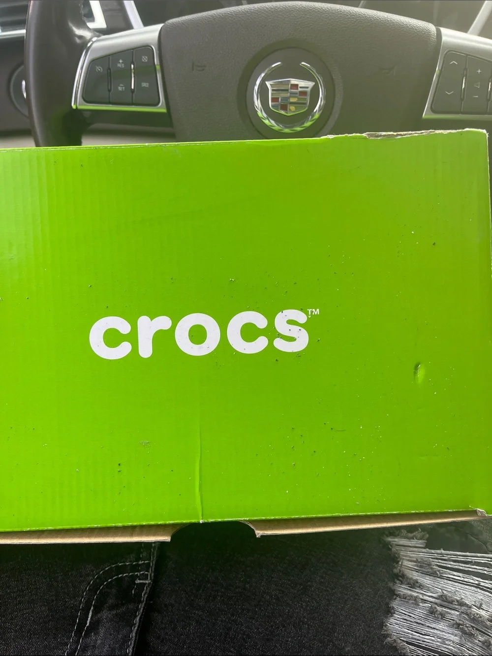 CROCS Lime Green Shoe Box with White Logo